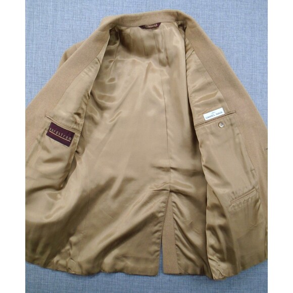 Vintage Nordstrom Blazer Camel Hair Men's Jacket Beige VTG Sport Coat 42" Chest - Picture 12 of 16